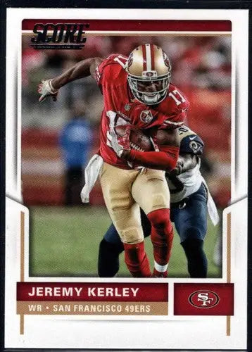 Original gloss Jeremy Kerley NM-MT football card from 2017 Score #309 49ers