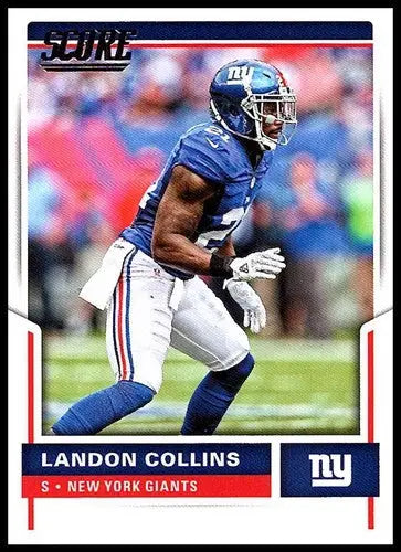 Original gloss Landon Collins football card from 2017 Score #328 NM-MT NY Giants