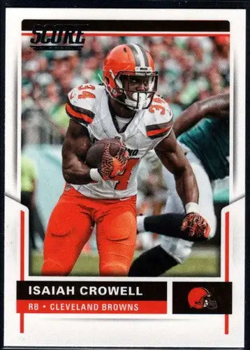 2017 Score #329 Isaiah Crowell NM-MT Browns ID:1762 - Football Card Single