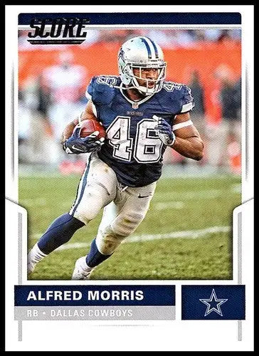 Original gloss Alfred Morris football card 2017 Score NM-MT Cowboys featuring Alfred Morris