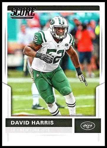 David Harris football card 2017 Score NM-MT with original gloss NY Jets