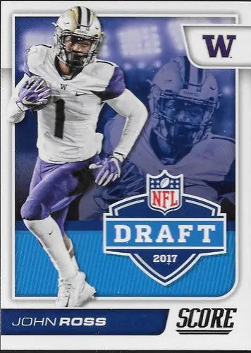 2017 Score NFL Draft John Ross football card in excellent NM-MT condition
