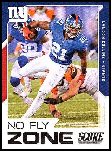 Original gloss Landon Collins football card from 2017 Score No Fly Zone collection