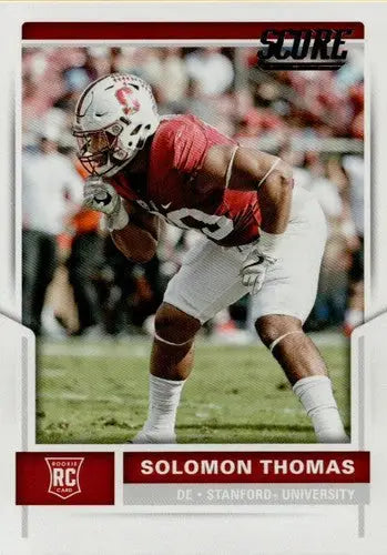 Solomon Thomas rookie card from 2017 Score Rookies with original gloss and NM-MT grade