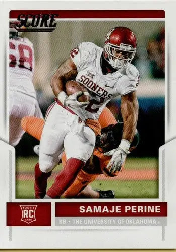 Original gloss Score Rookies Samaje Perine rookie card from 2017 Score Rookies series
