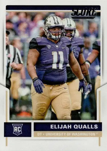 Elijah Qualls rookie card from Score Rookies 2017 featuring Qualls RC Rookie