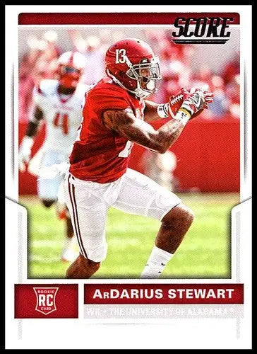 Football card featuring Ardarius Stewart from 2017 Score Rookies with original gloss