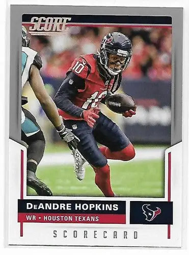 DeAndre Hopkins football card from 2017 Score Scorecard with original gloss in NM-MT condition