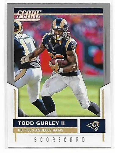 Todd Gurley football card with original gloss NM-MT LA Rams 2017 Scorecard #153
