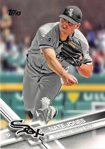 Original gloss baseball card featuring Nate Jones NM-MT from 2017 Topps #100