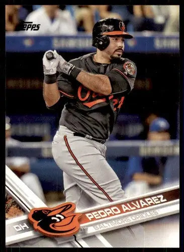 Pedro Alvarez baseball card with original gloss from 2017 Topps #101 NM-MT Orioles