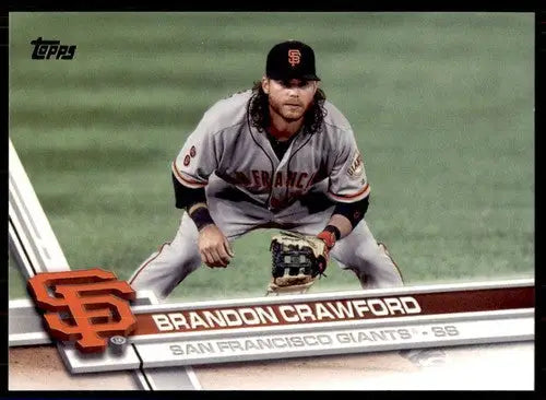 2017 Topps #106 Brandon Crawford NM-MT Giants - Baseball Card Single
