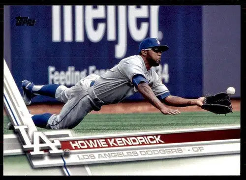 2017 Topps Howie Kendrick baseball card with original gloss Dodgers ID 23023