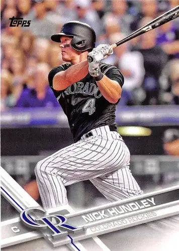 2017 Topps Nick Hundley baseball card with original gloss NM-MT Rockies ID 11358