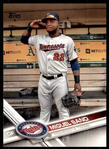 Original gloss 2017 Topps Miguel Sano baseball card NM-MT Twins ID:15105