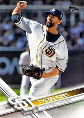 Original gloss baseball trading card featuring Tyson Ross pitcher in Padres uniform