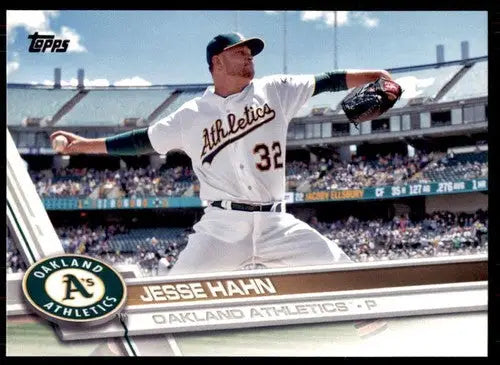 Original gloss baseball card featuring Jesse Hahn NM-MT from 2017 Topps #140