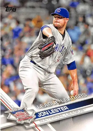 2017 Topps #144 Jon Lester NM-MT Cubs LL - Baseball Card Single