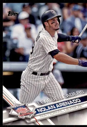 Nolan Arenado baseball card featuring original gloss NM-MT Rockies 2017 Topps #152