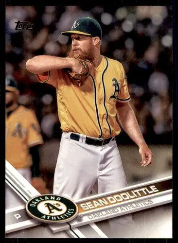 Sean Doolittle baseball card with original gloss, 2017 Topps NM-MT Athletics