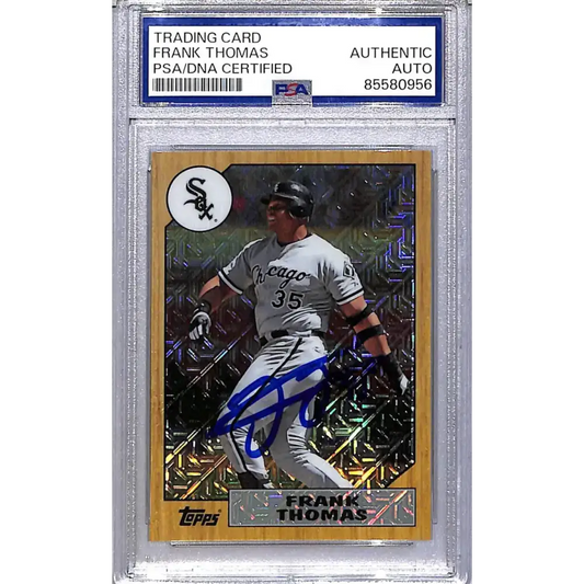 2017 Topps 1987 Refractor #87-FT Frank Thomas PSA Authentic Auto Chicago White Sox - Baseball Card Single