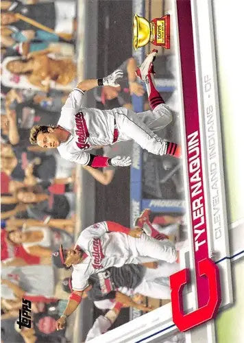 Original gloss Tyler Naquin baseball card 2017 Topps #203 Tyler Naquin NM-MT Indians