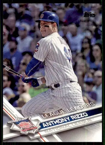 Original gloss Anthony Rizzo baseball card from 2017 Topps NM-MT Cubs LL ID 4346