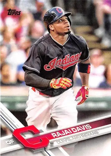 Original gloss Rajai Davis baseball card 2017 Topps NM-MT Indians ID 15110