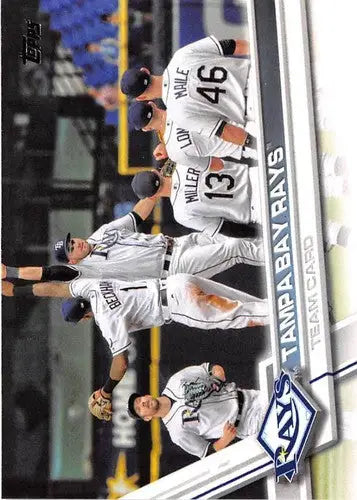 Original gloss Tampa Bay Rays baseball card from 2017 Topps #266 Tampa Bay Rays NM-MT