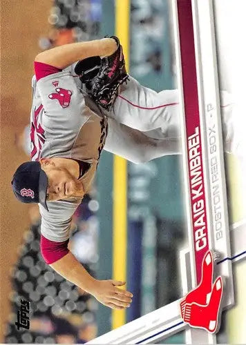 Original gloss Craig Kimbrel baseball card from 2017 Topps Red Sox #309