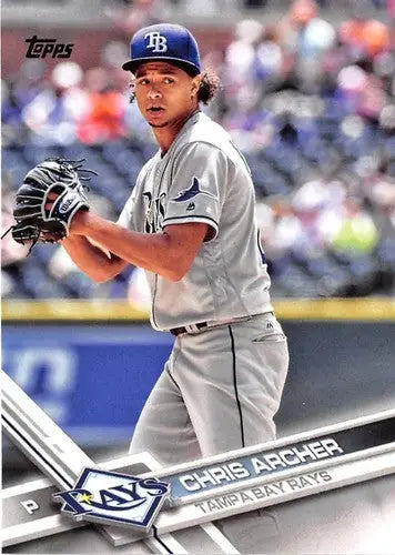 Original gloss Chris Archer baseball card 2017 Topps NM-MT Rays