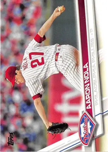 Aaron Nola baseball card 2017 Topps #340 with original gloss NM-MT Phillies