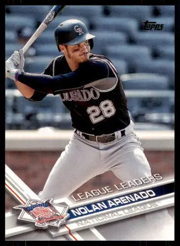 2017 Topps Nolan Arenado baseball card with original gloss featuring Nolan Arenado and Simply Sandoval
