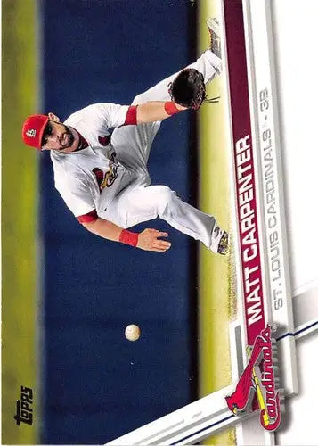 Original gloss 2017 Topps Matt Carpenter baseball card NM-MT Cardinals ID 1675
