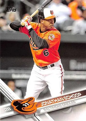 2017 Topps Jonathan Schoop baseball card with original gloss NM-MT Orioles ID1681