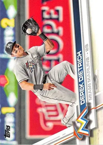 2017 Topps #424 Derek Dietrich NM-MT Marlins - Baseball Card Single