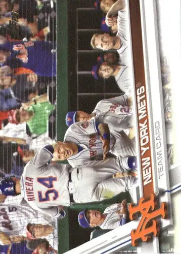 Original gloss 2017 Topps NY Mets baseball card NM-MT York Mets ID 1683