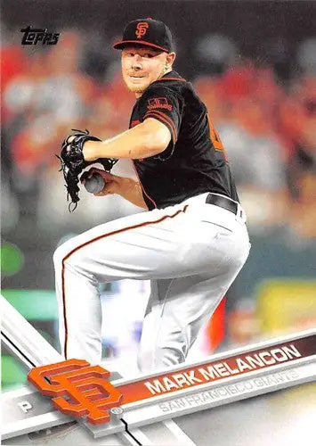 Baseball card of Mark Melancon with original gloss from 2017 Topps #429 NM-MT