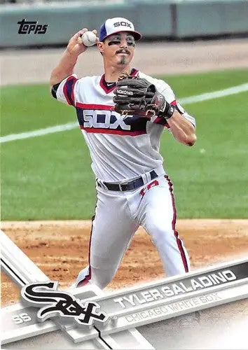 2017 Topps #434 Tyler Saladino White Sox baseball card with original gloss