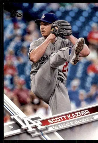 Scott Kazmir baseball card with original gloss from 2017 Topps #447 NM-MT Dodgers