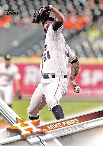 Original gloss 2017 Topps Mike Fiers NM-MT baseball card Astros ID 5437