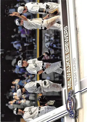 Milwaukee Brewers baseball card with original gloss, Milwaukee Brewers NM-MT condition