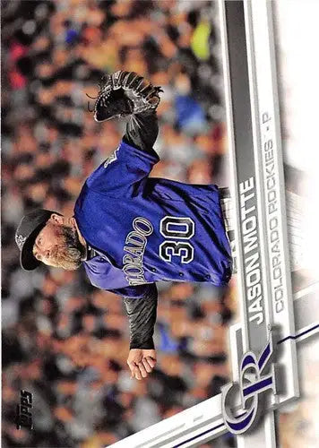 2017 Topps Jason Motte Baseball Card Rockies original gloss NM-MT Simply Sandoval
