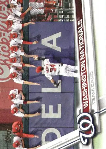 Washington Nationals baseball card from 2017 Topps with original gloss and NM-MT condition