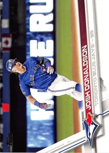 Josh Donaldson baseball card from 2017 Topps #570 with blue jays and original gloss