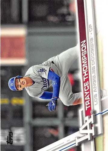 2017 Topps Trayce Thompson baseball card with original gloss Dodgers sports cards
