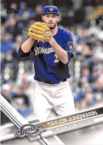 2017 Topps #579 Taylor Jungmann NM-MT Brewers - Baseball Card Single