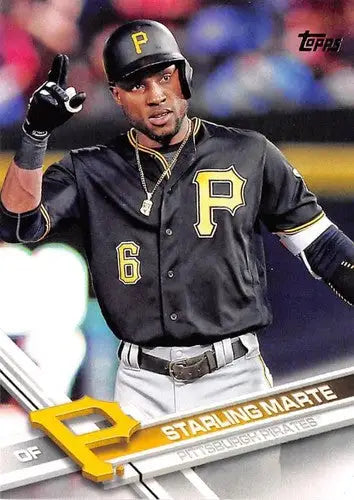 Starling Marte baseball card 2017 Topps NM-MT with original gloss Pirates ID 19519