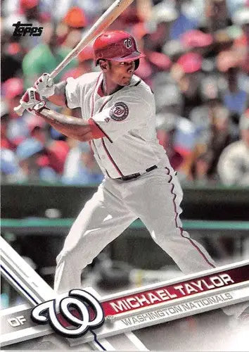 Original gloss baseball card featuring Michael Taylor NM-MT from 2017 Topps #598