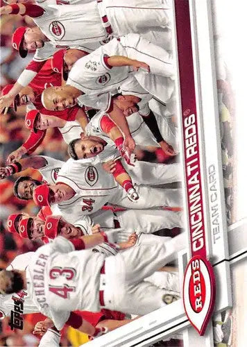 Original gloss Cincinnati Reds team card featuring Simply Sandoval from 2017 Topps #599